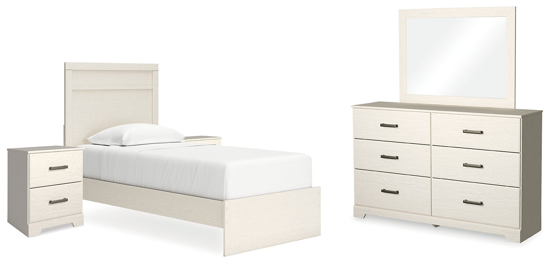 Stelsie Twin Panel Bed with Mirrored Dresser and 2 Nightstands Signature Design by Ashley®