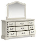 Arlendyne Queen Upholstered Bed with Mirrored Dresser, Chest and Nightstand Signature Design by Ashley®