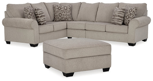 Claireah 3-Piece Sectional with Ottoman Signature Design by Ashley®