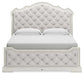 Arlendyne King Upholstered Bed with Mirrored Dresser and Chest Signature Design by Ashley®
