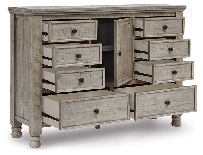 Harrastone California King Panel Bed with Dresser Millennium® by Ashley