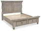 Harrastone California King Panel Bed with Mirrored Dresser, Chest and 2 Nightstands Millennium® by Ashley