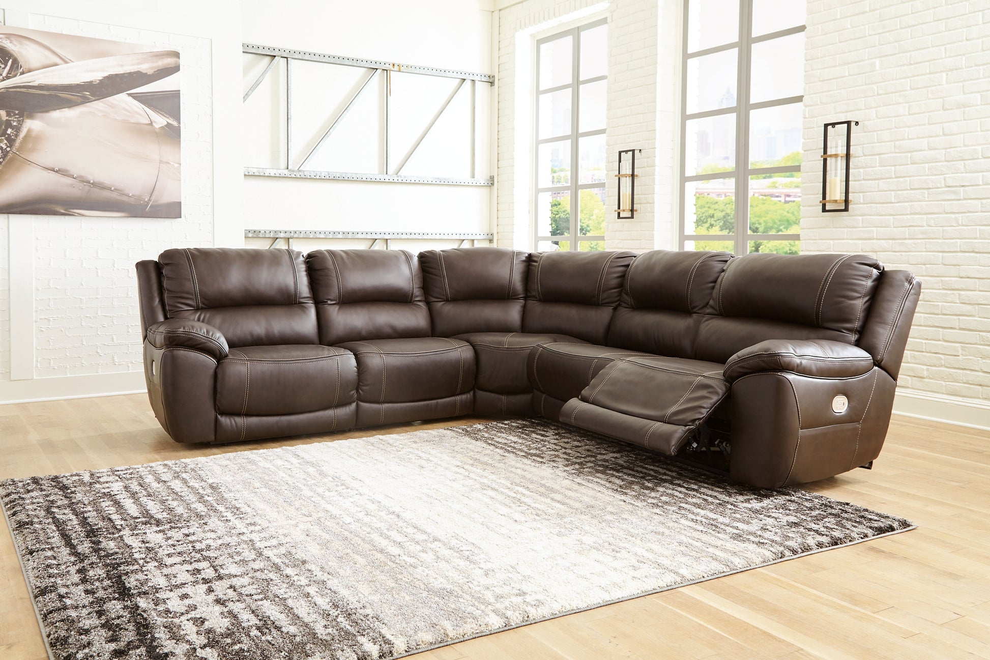 Dunleith 5-Piece Power Reclining Sectional Signature Design by Ashley®