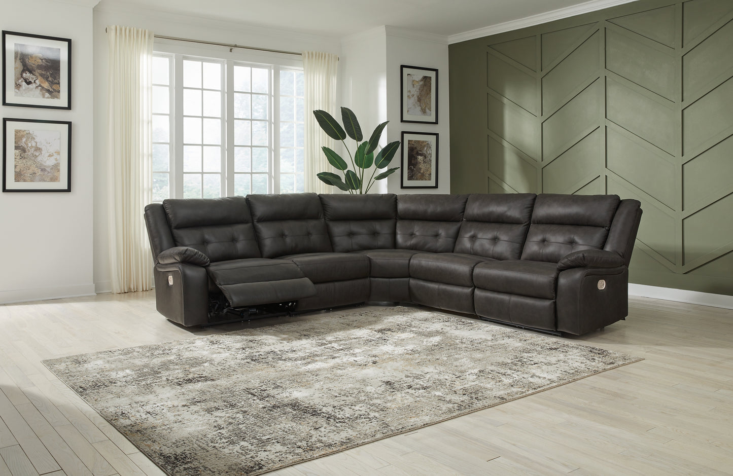 Mackie Pike 5-Piece Power Reclining Sectional Signature Design by Ashley®
