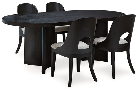 Rowanbeck Dining Table and 4 Chairs Signature Design by Ashley®