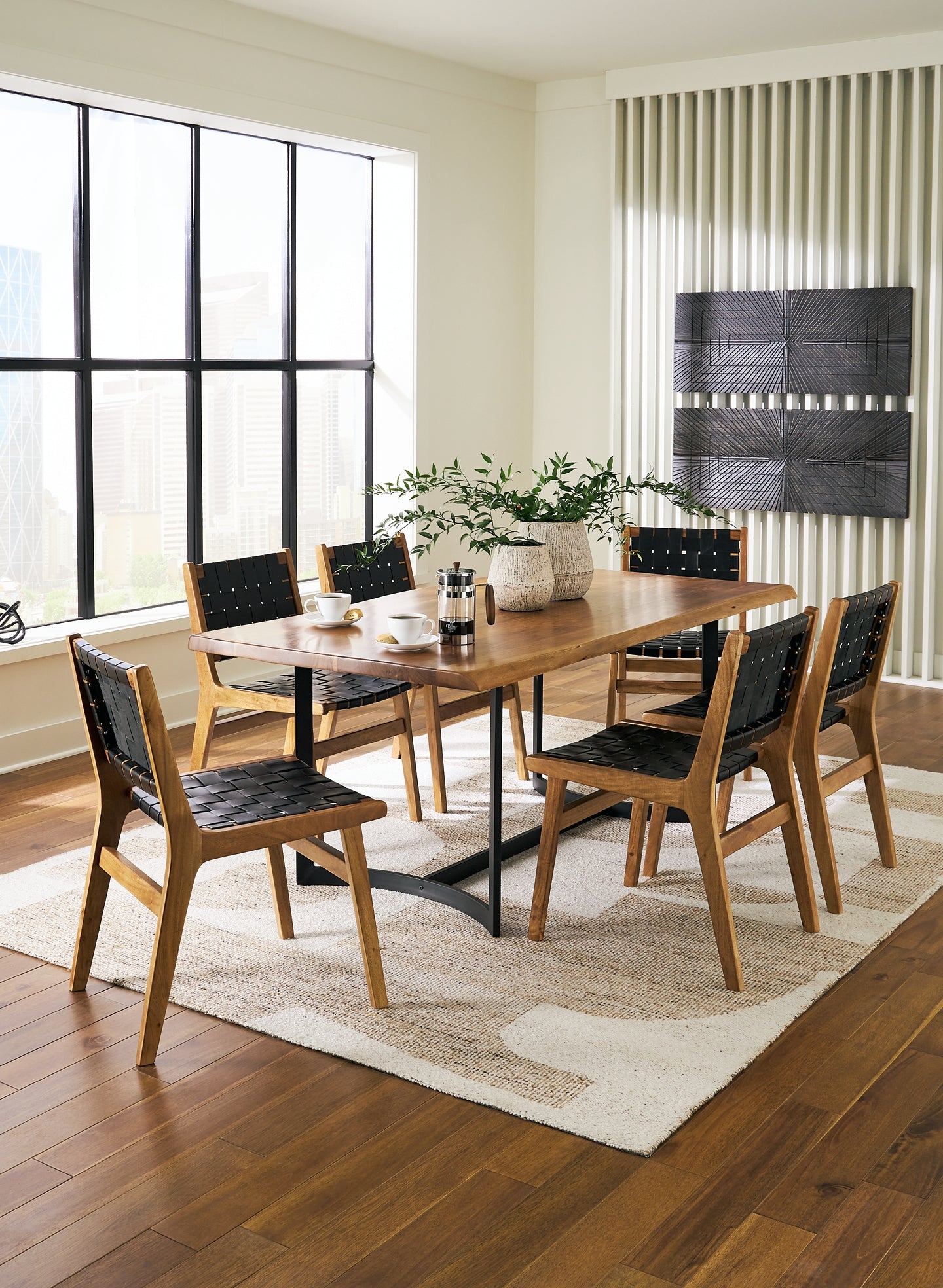 Fortmaine Dining Table and 6 Chairs Signature Design by Ashley®