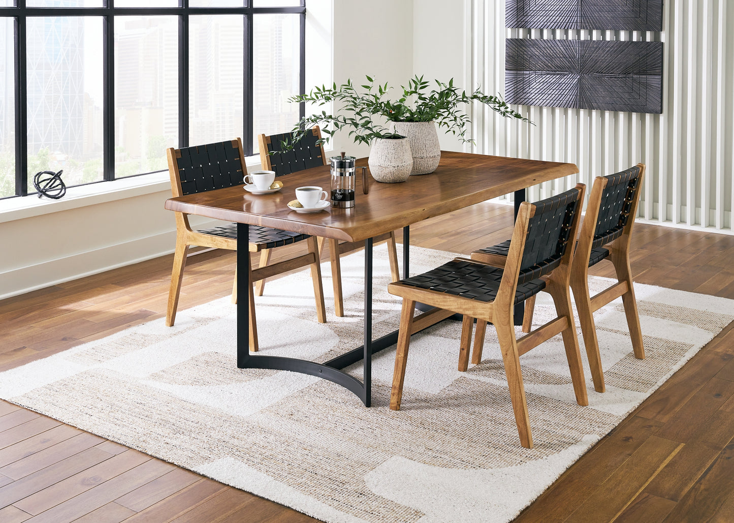 Fortmaine Dining Table and 4 Chairs Signature Design by Ashley®