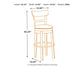 Pinnadel Bar Height Bar Stool (Set of 2) Signature Design by Ashley®