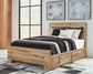 Hyanna Queen Panel Bed with Storage with Mirrored Dresser and 2 Nightstands Signature Design by Ashley®